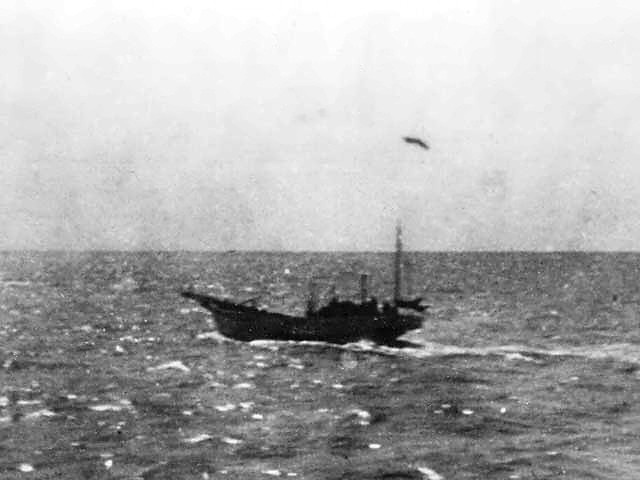 aJapanese fishing boat sunken by Doolittle Raiders